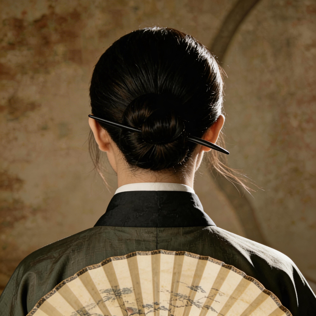 Handmade Hair Stick Ebony & Green Sandalwood | Free Custom Text Engraving