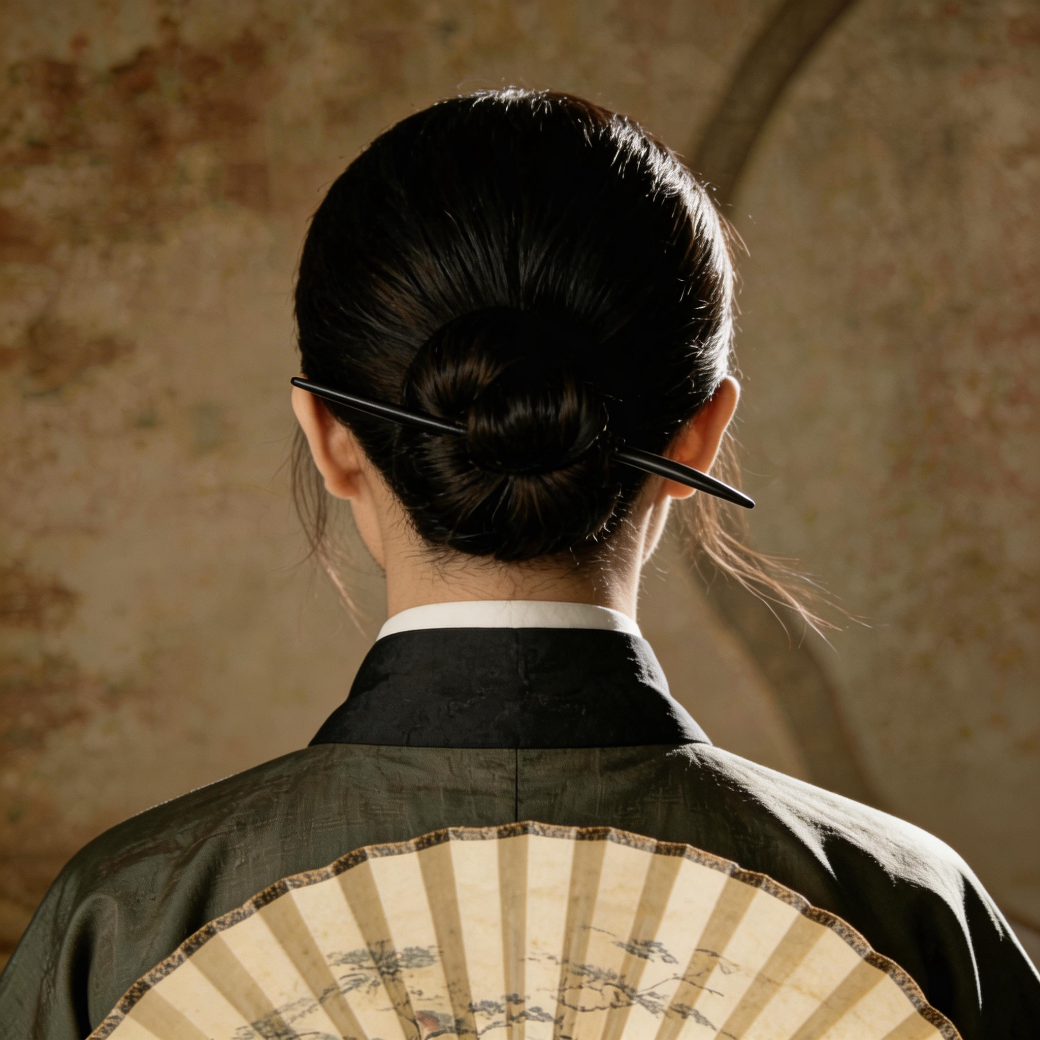 Handmade Hair Stick Ebony & Green Sandalwood | Free Custom Text Engraving