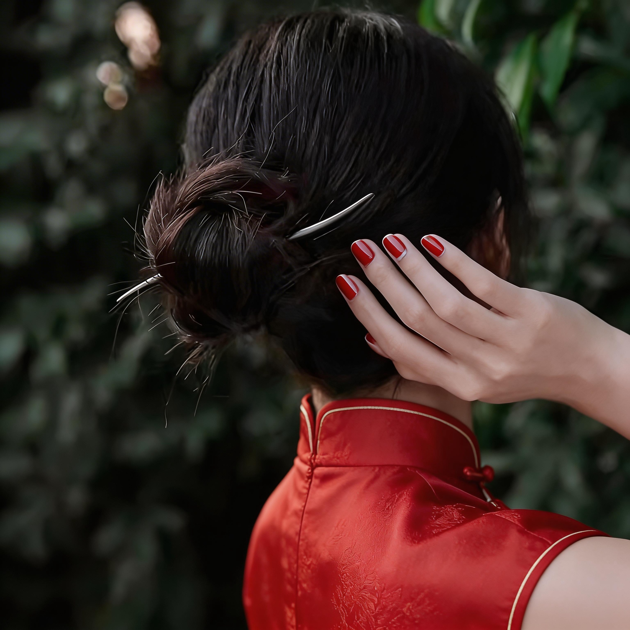 Handmade Hair Stick Ebony & Green Sandalwood | Free Custom Text Engraving