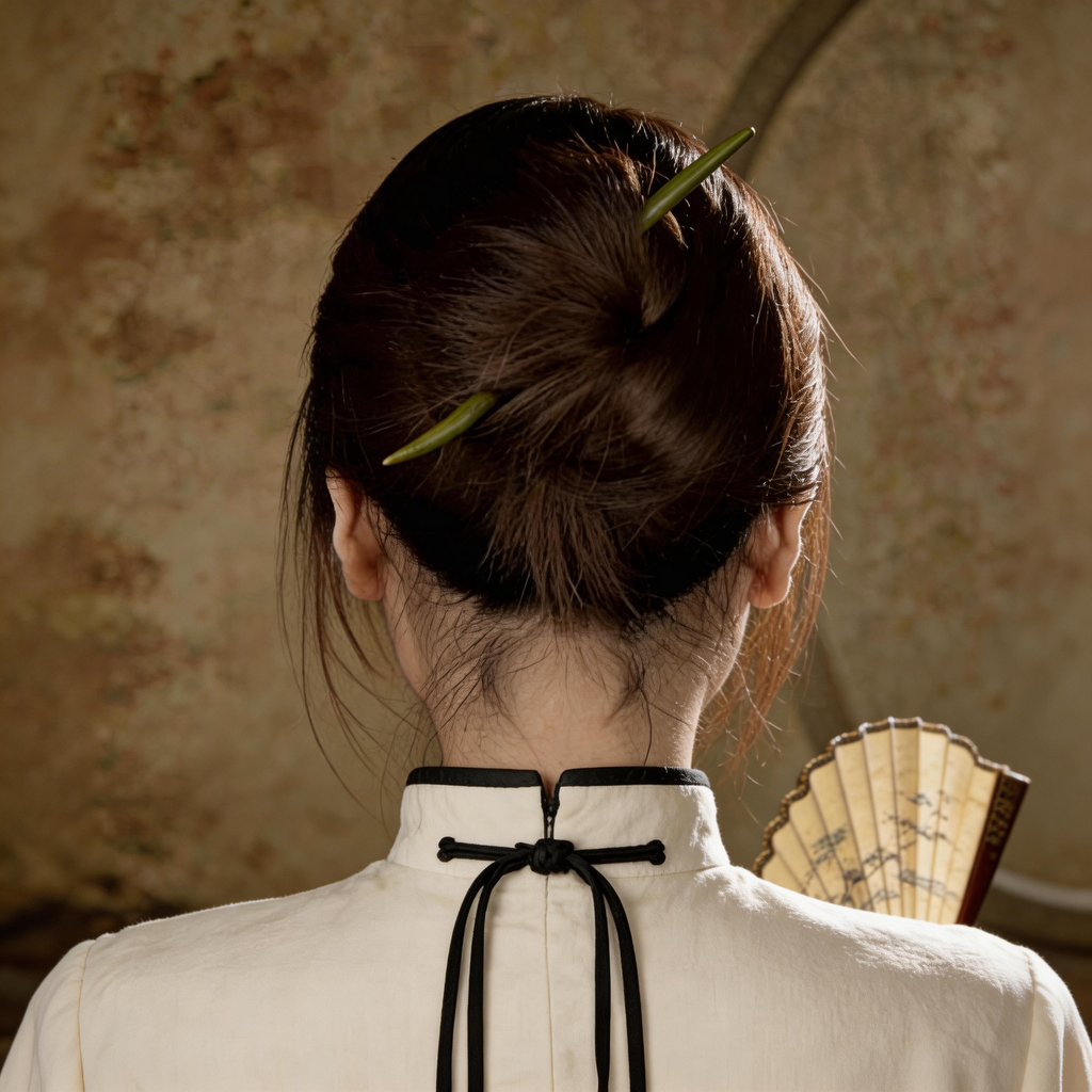 Handmade Hair Stick Ebony & Green Sandalwood | Free Custom Text Engraving