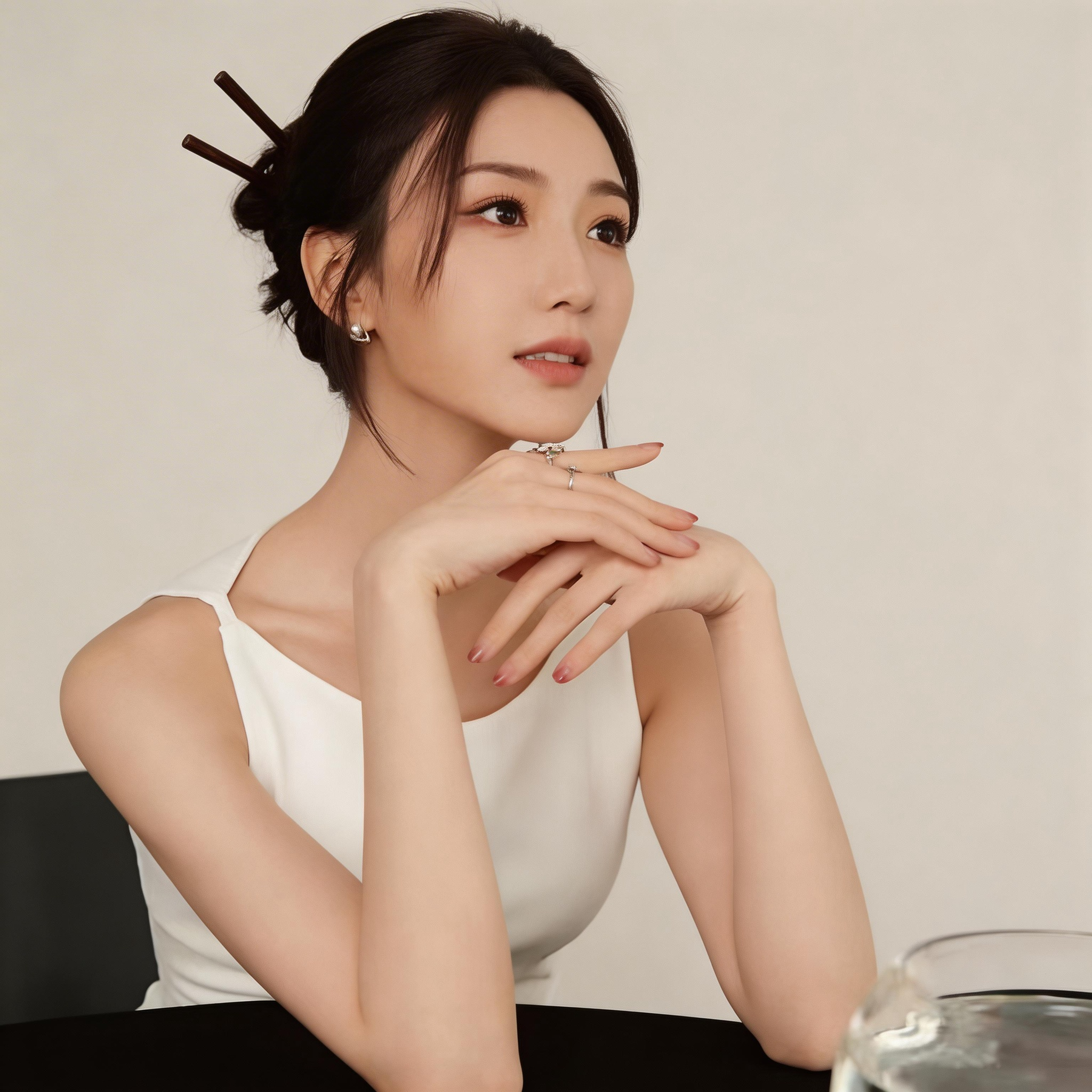 Handmade Hair Stick Ebony & Green Sandalwood | Free Custom Text Engraving