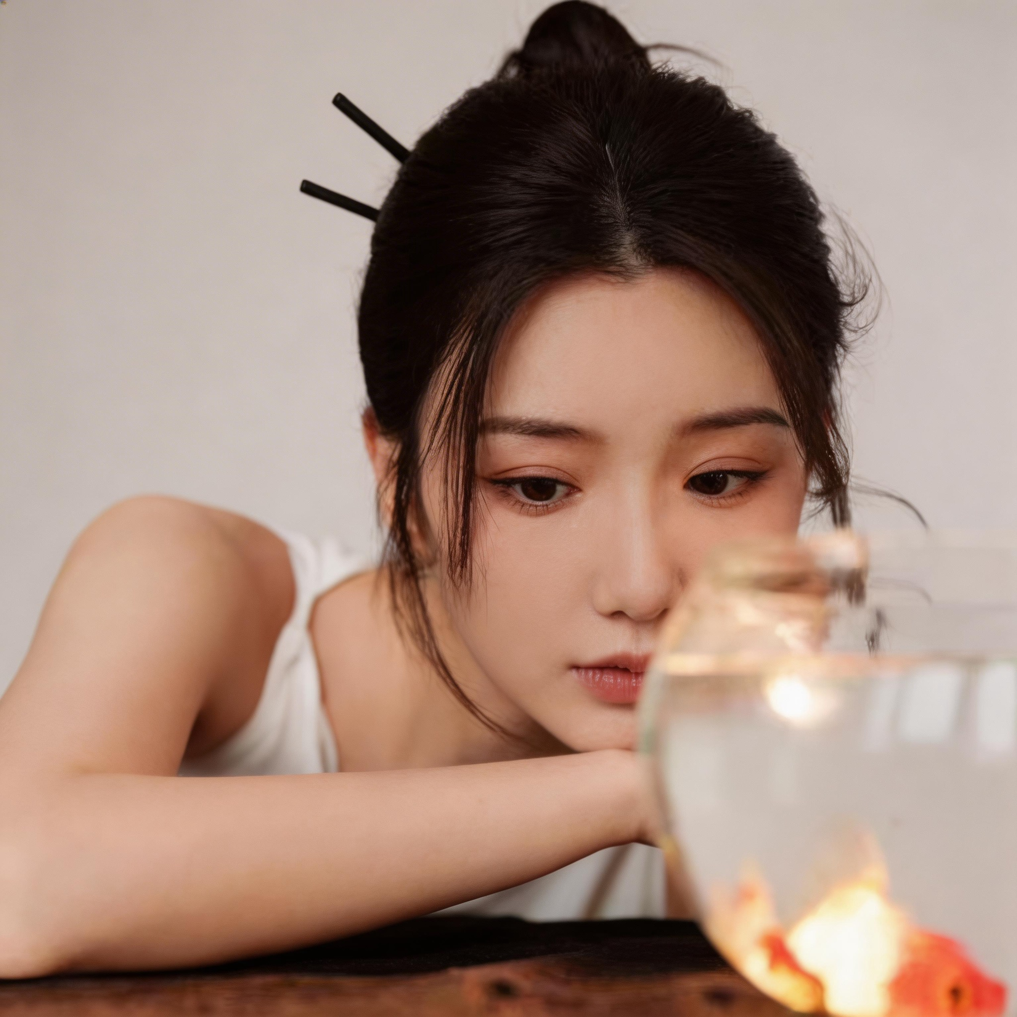 Handmade Hair Stick Ebony & Green Sandalwood | Free Custom Text Engraving